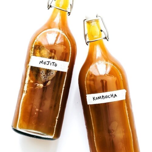 Home Brewed Mint Lime Kombucha Recipe